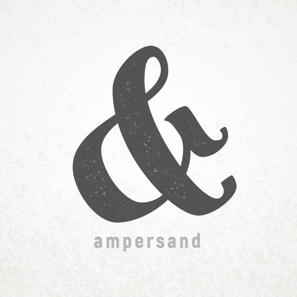 Ampersand Elegante Simbolo Vettoriale Sfondo Grunge Eps8 Rgb Colori Globali — Vettoriale Stock