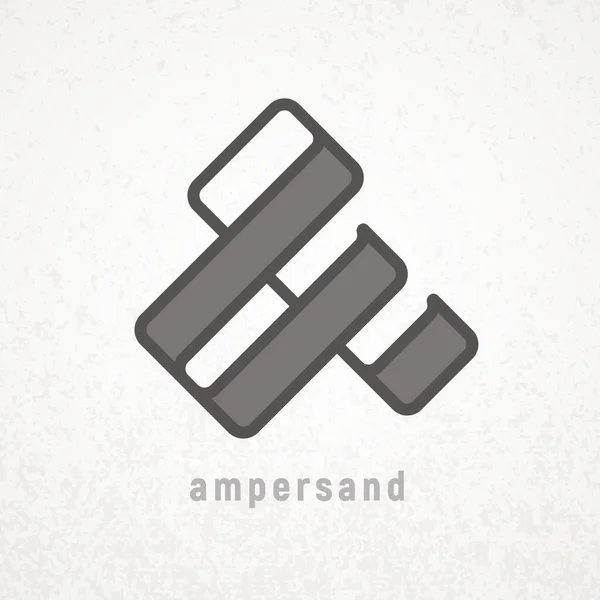 Ampersand Elegant Vektor Symbol Grunge Bakgrund Läpp8 Rgb Globala Färger — Stock vektor