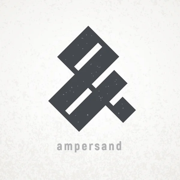 Ampersand Elegant Vektor Symbol Grunge Bakgrund Läpp8 Rgb Globala Färger — Stock vektor