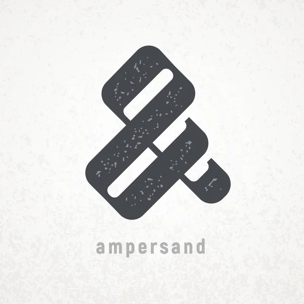 Ampersand Elegant Vektor Symbol Grunge Bakgrund Läpp8 Rgb Globala Färger — Stock vektor