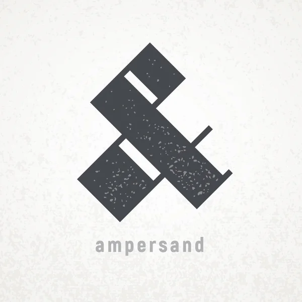 Ampersand Elegant Vektor Symbol Grunge Bakgrund Läpp8 Rgb Globala Färger — Stock vektor