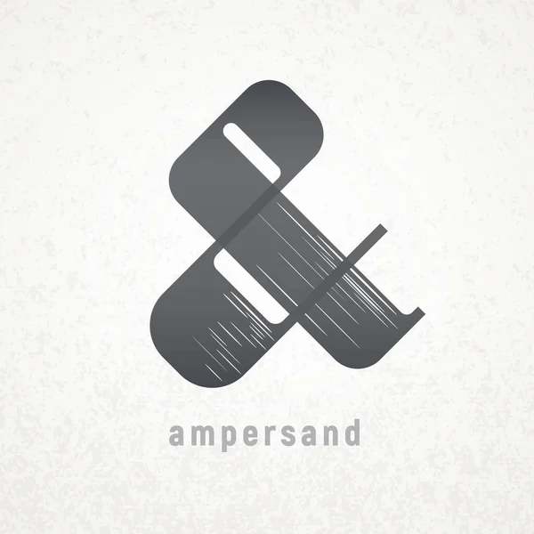 Ampersand Symbole Vectoriel Élégant Sur Fond Grunge Eps8 Rvb Couleurs — Image vectorielle