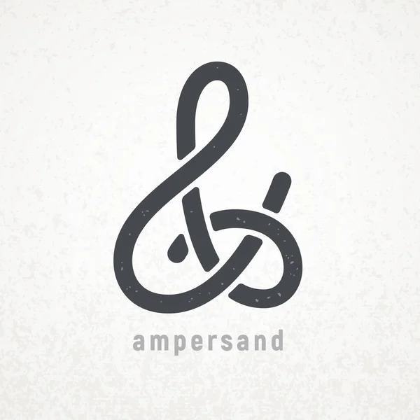 Ampersand Elegante Símbolo Vectorial Sobre Fondo Grunge Eps8 Rgb Colores — Vector de stock