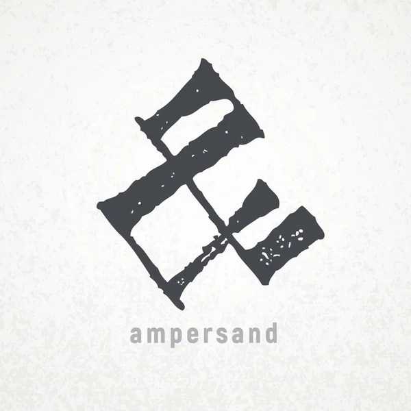 Ampersand Symbole Vectoriel Élégant Sur Fond Grunge Eps8 Rvb Couleurs — Image vectorielle