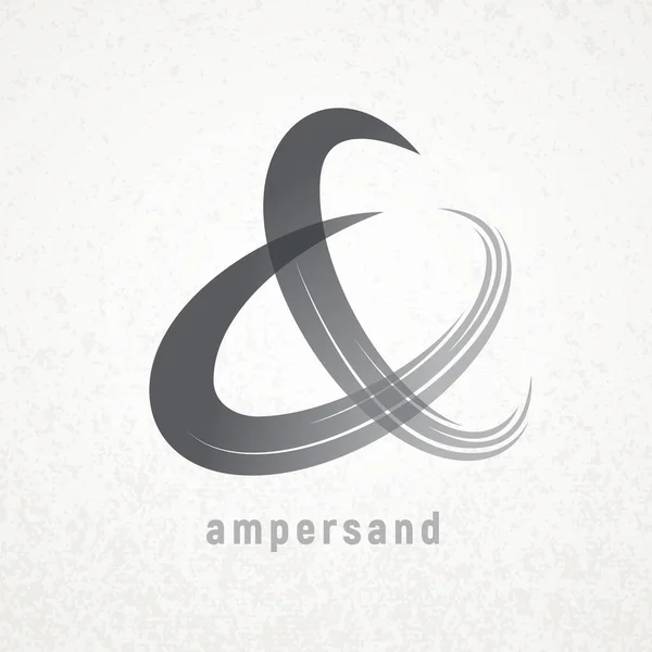Ampersand Elegantes Vektorsymbol Auf Grunge Hintergrund Eps8 Rgb Globale Farben — Stockvektor