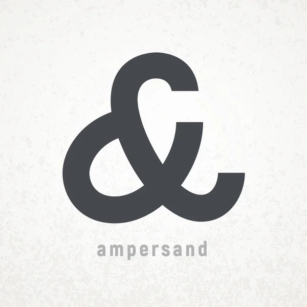 Ampersand Elegant Vektor Symbol Grunge Bakgrund Läpp8 Rgb Globala Färger — Stock vektor