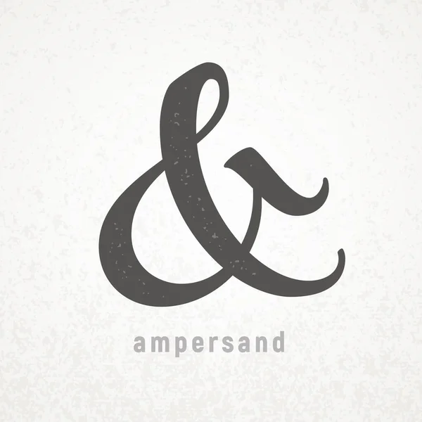 Ampersand Elegante Simbolo Vettoriale Sfondo Grunge Eps8 Rgb Colori Globali — Vettoriale Stock