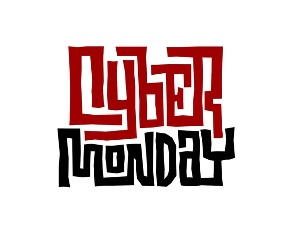 Cyber Monday Lettering Eps8 Rgb Cores Globais —  Vetores de Stock