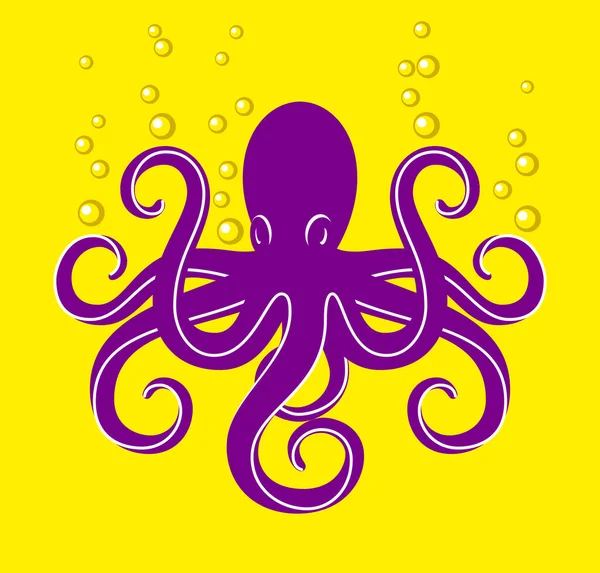 Pulpo Dibujos Animados Vectoriales Eps8 Rgb Colores Globales — Archivo Imágenes Vectoriales