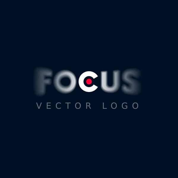 Foco Logotipo Fundo Escuro Eps8 Rgb Cores Globais — Vetor de Stock