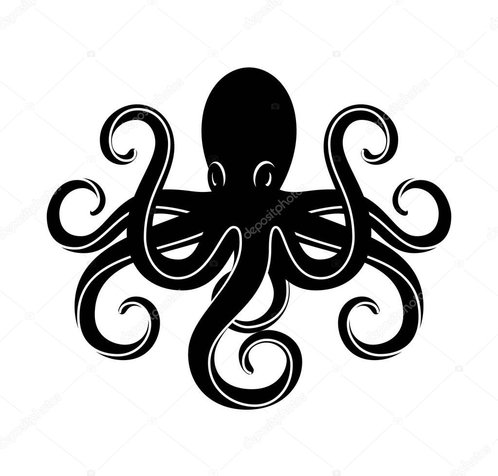 Vector cartoon octopus. Eps8. RGB Global colors