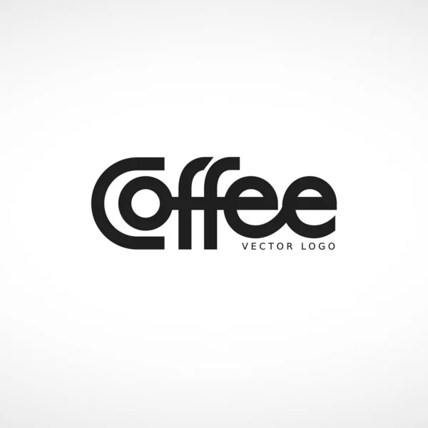 コーヒーロゴ 白い背景に孤立した文字 第8話に登場 Rgbグローバルカラー — ストックベクタ