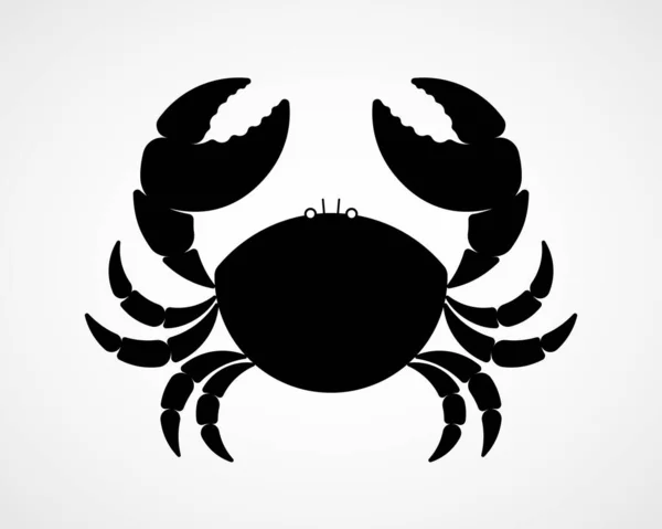 Vector Zwart Wit Krab Silhouet Eps8 Rgb Globale Kleur — Stockvector