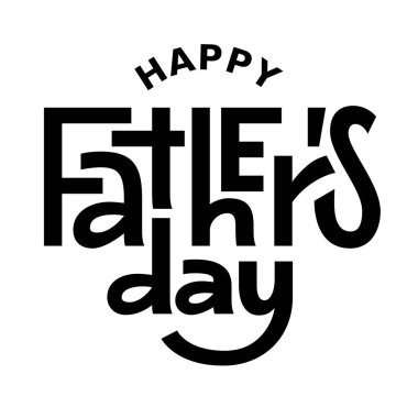 Babalar Günün kutlu olsun. Siyah ve beyaz vektör harfleri. - RGB. Genel renk