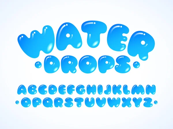Alfabeto Vector Water Grpos Lettere Eps10 Rgb Colori Globali — Vettoriale Stock