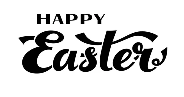 Happy Easter Black White Vector Lettering Eps8 Rgb Global Color — Stock Vector