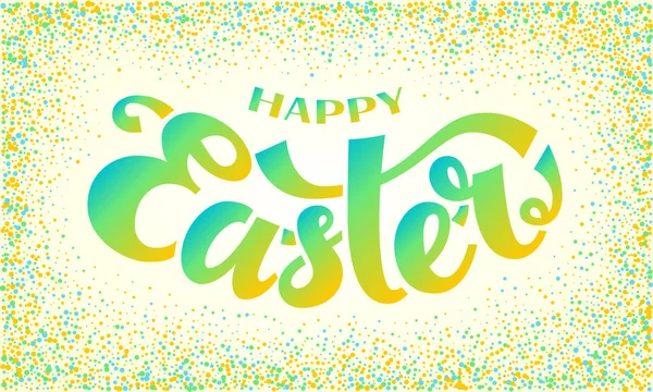 Happy Easter Isolated Hand Drawn Vector Lettering Eps8 Rgb Global — Stock Vector