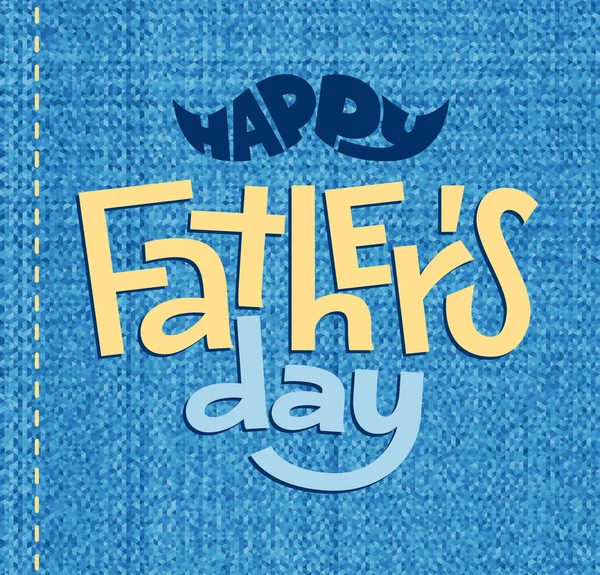 Szczęśliwego Dnia Ojca Litery Wektorowe Niebieskim Tle Rgb Kolory Globalne — Wektor stockowy