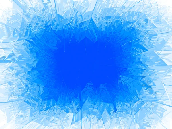 Векторно Синяя Морозная Рамка Эпизоды Rgb Один Глобальный Цвет — стоковый вектор