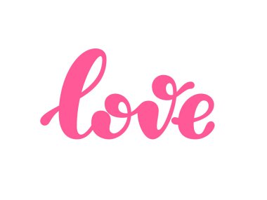 Beyaz arka planda izole edilmiş aşk kelimesi. Eps8. - RGB. Genel renk