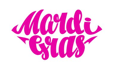 Mardi Gras harfi kırmızı dudaklı. - RGB. Genel renkler