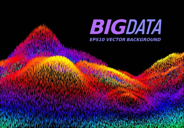 Conceito Big Data Fundo Vetorial Abstrato Eps8 Rgb Cores Globais — Vetor de Stock