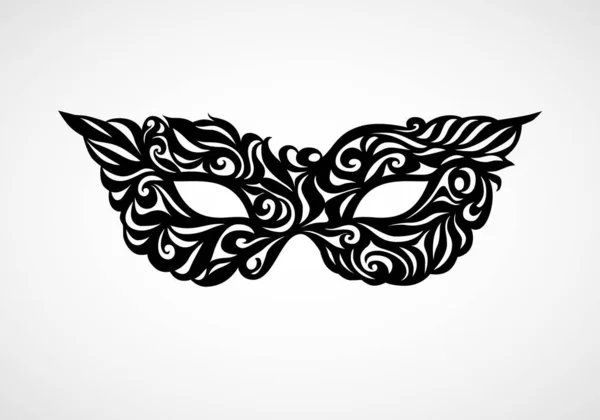 Zwart Wit Geïsoleerde Maskerade Masker Eps8 Rgb Globale Kleur — Stockvector
