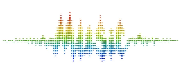 Sound Wave Form Word Music Vector Lettering Rgb Global Colors — Stock Vector