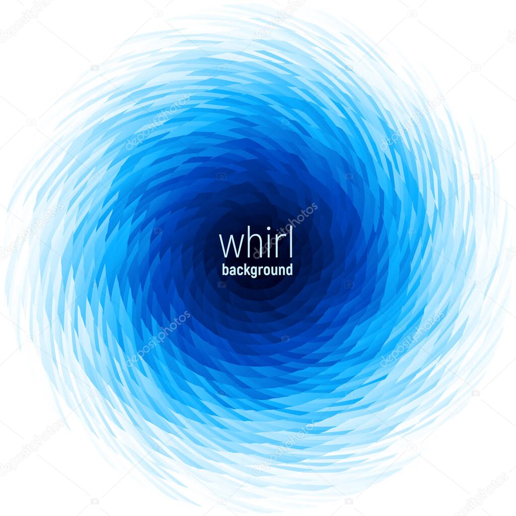 Abstract blue spiral whirl. Eps8. RGB Global colors