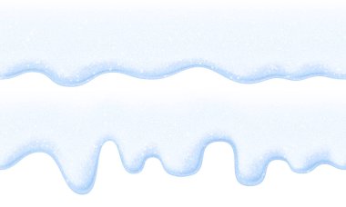 Kar kenarları vektör karikatür kümesi. Eps8. - RGB. Genel renkler