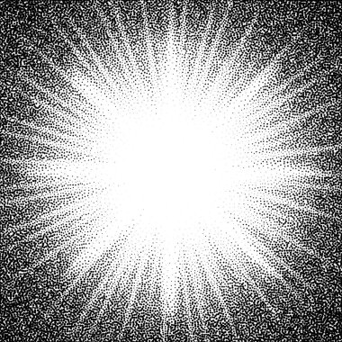 Yıldız patlaması. Soyut vektör siyah ve beyaz yarım ton arkaplan. Eps8. - RGB. Genel renk