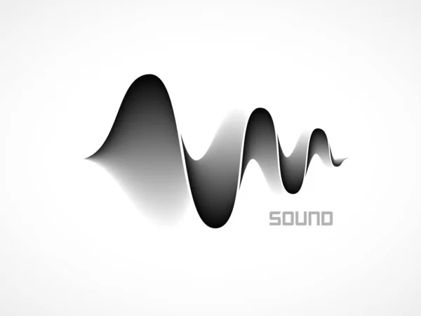 Music Sound Waves White Background Rgb Global Color — Stock Vector
