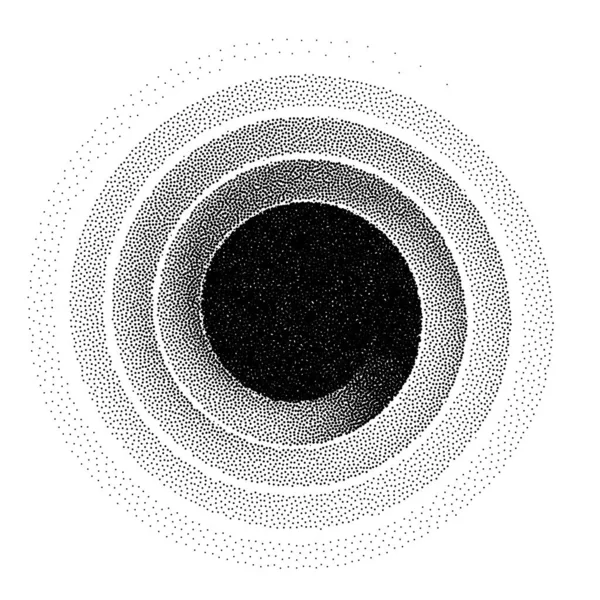 Abstrakter Spiralhintergrund Schwarz Weißes Halbton Punktemuster Eps8 Rgb Globale Farbe — Stockvektor