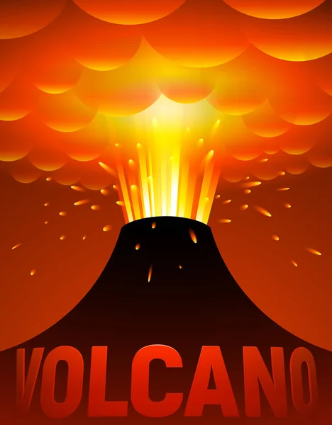 火山喷发 矢量卡通画 第10集 Rgb全球色彩 — 图库矢量图片