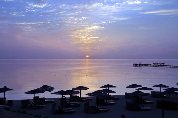 Чудовий Схід Сонця Над Червоним Морем Єгипет — стокове фото