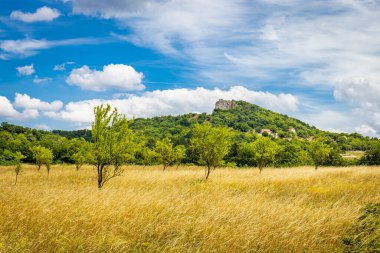 Macaristan 'ın Balaton Gölü yakınlarındaki Hegyestu denilen volkanik dağ.