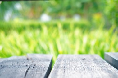 Eski ahşap zemin zemin yeşil yay