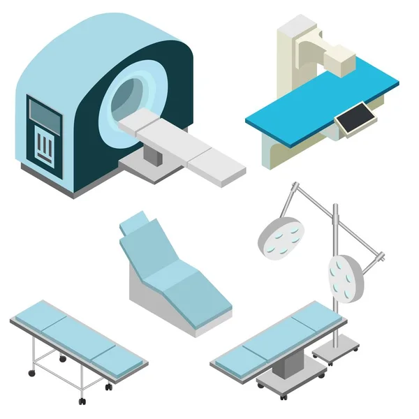 Isometric medical diagnostic equipment se — Stock Vector