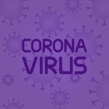 Corona virüsünün illüstrasyon vektörü. Wuhan 'da COVID-19. vektör illüstrasyonu