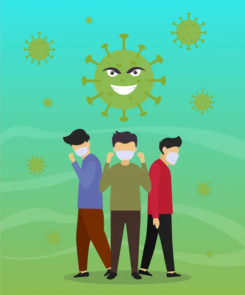 Corona Virüsünün Illüstrasyon Vektörü Wuhan Covid Vektör Illüstrasyonu — Stok Vektör