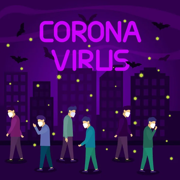 Ilustración Vector Del Virus Corona Covid Wuhan Ilustración Vectorial — Archivo Imágenes Vectoriales