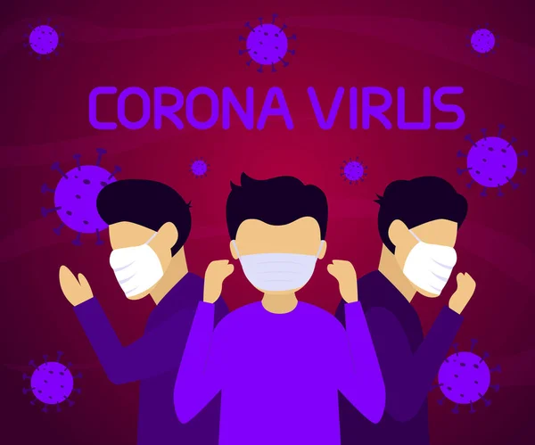 Ilustración Vector Del Virus Corona Covid Wuhan Ilustración Vectorial — Vector de stock