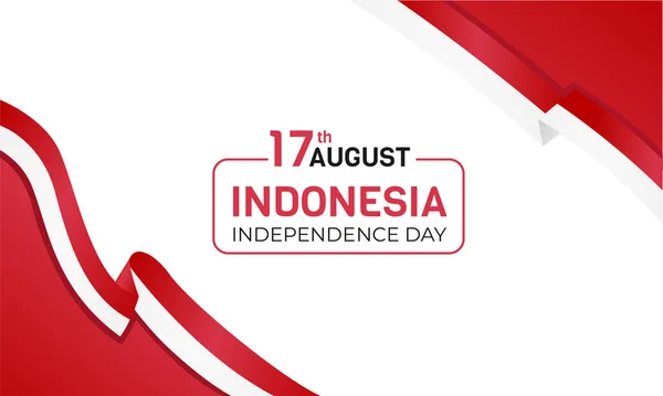 Agosto Día Independencia Indonesia Ilustración Vectorial — Archivo Imágenes Vectoriales