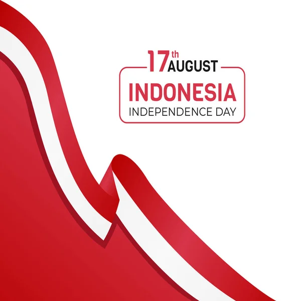 Sierpnia Dzień Niepodległości Indonezji Ilustracja Wektora — Wektor stockowy