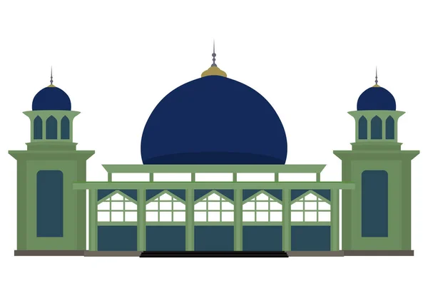 Vektor Dari Masjid Islamik Gaya Desain Datar - Stok Vektor