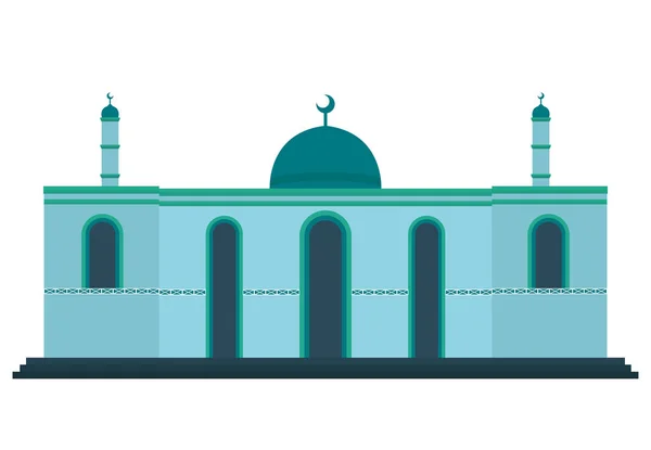 Vector Islamic Mosque Flat Design Style — Stock Vector
