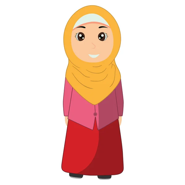 Wektorowa Ilustracja Muzułmańskich Dzieci Świetne Plakaty Lub Więcej — Wektor stockowy