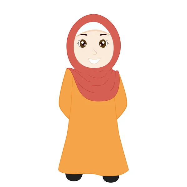 Vector Illustration Muslim Kids Great Posters More — Stock Vector