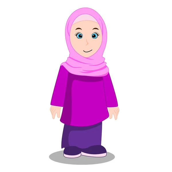 Vector Illustration Muslim Kids Great Posters More — Stock Vector