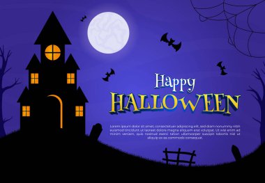 Hayaletli Ev Cadılar Bayramı Gecesi Sahnesi